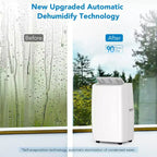 10000 BTU Portable Air Conditioner, Home AC/Air Conditioner with Remote Control for Room up to 450 Sq.Ft, 3-in-1 Functions/24 Hrs Timer/Caster Wheels