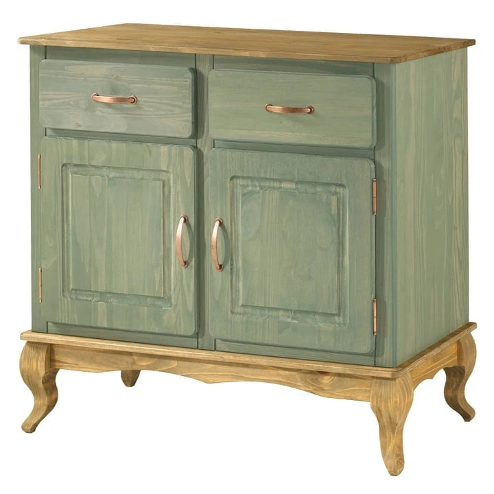 Groene houten buffetkast