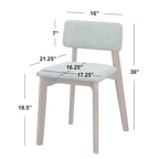 4-teiliges Nettie-Esszimmer-Set aus Massivholz von Simple Living