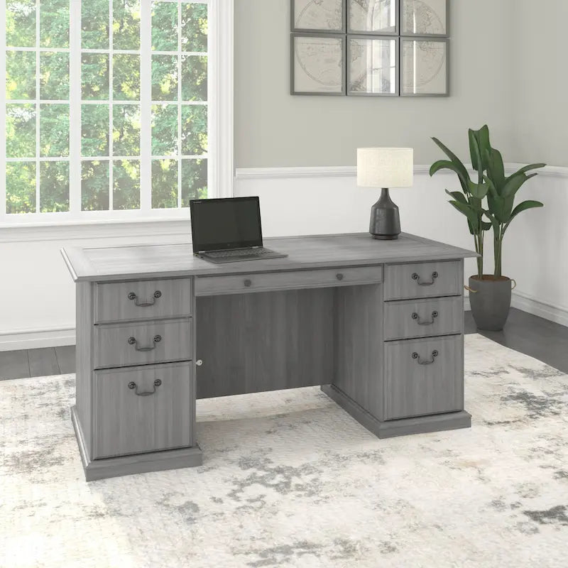 Bush Furniture Saratoga directiebureau met laden en opbergruimte
