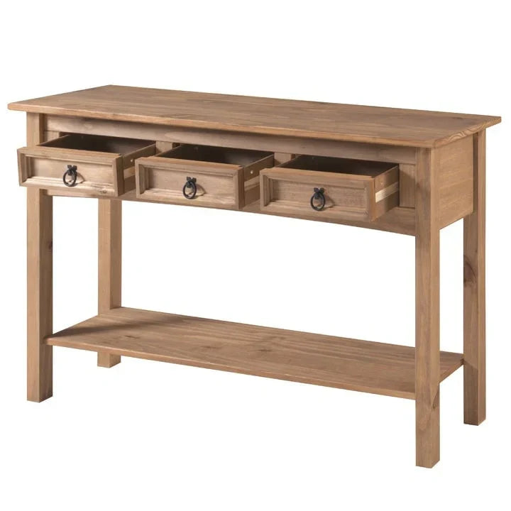 Houten haltafel, consoletafel met 3 laden Corona | Furniture Dash - N.v.t.