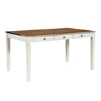 Set da pranzo in legno da 6 pezzi con 4 sedie e panca, tavolo con cassetto