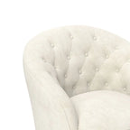 SEYNAR Modern Velvet Upholstered 360 Degree Swivel Barrel Chair with Button Tufted Back Set of 2