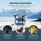 Polytrends Laguna Adirondack stolica za vanjsku terasu, otporna na izbljeđivanje i sve vremenske uvjete, sklopiva