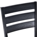 Houten eetkamerstoelen met lattenrug, set van 4
