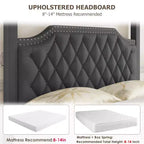 Hemelbedframe voor queensize bed met palen, hoekbeugels voor 4 hoeken, ondersteuning met latten van massief hout, geen boxspring nodig, geluidloos