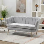 Small Mini Room Couch Two-Seater Sofa with Gold Metal Leg - 2 Seat