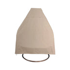 Poltrona sospesa a uovo LeisureMod per 2 persone con supporto - Altalena da patio in rattan intrecciato per esterni/interni, chaise longue con cuscini