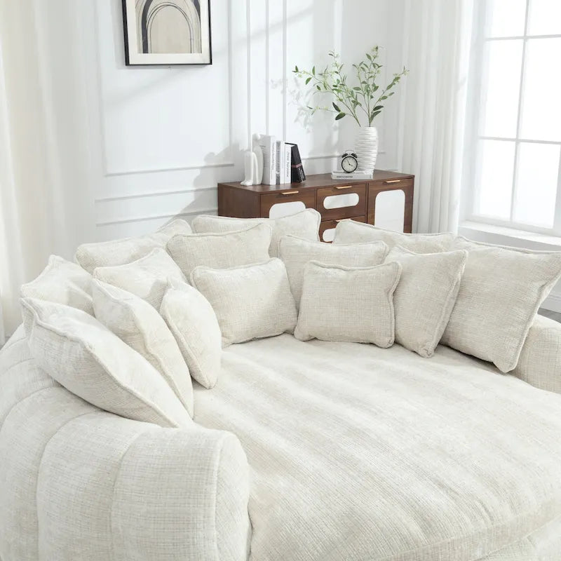 Comodo divano letto matrimoniale a panetto, divano letto oversize con braccioli