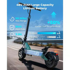 ECOLEAP L7 električni romobil za odrasle, motor vršne snage 1500W, 28MPH, domet 50Mile, dvostruki ovjes, prednje i stražnje disk-kočnice, UL
