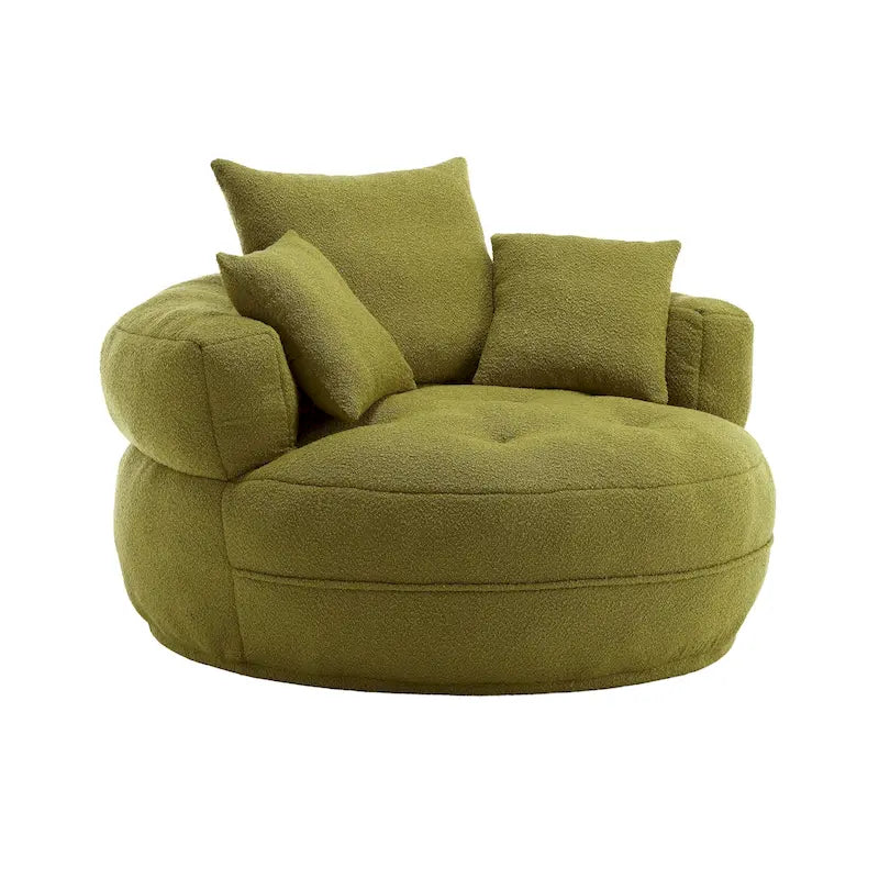Poltrona relax rotonda – bianca/blu/grigia/gialla/arancione/rosa scuro/blu navy/verde, posto singolo e matrimoniale