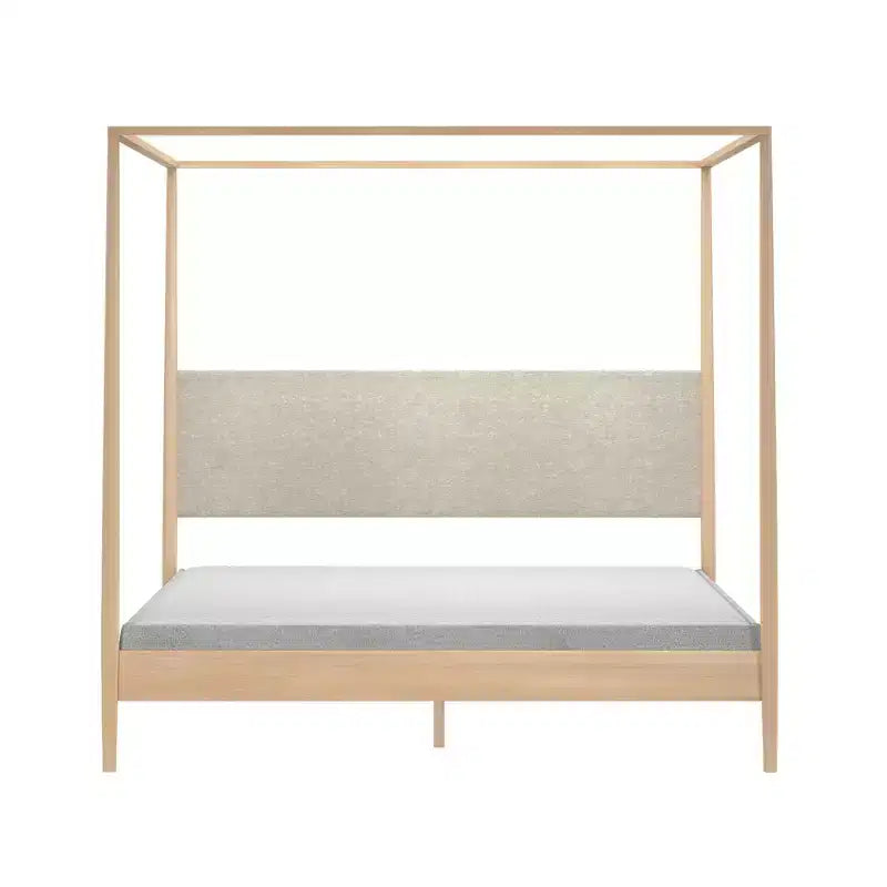 Sodda king b’kanupew Harbor b’headboard miksi, Blond/Kafè Żvizzeru (MD2411-01)