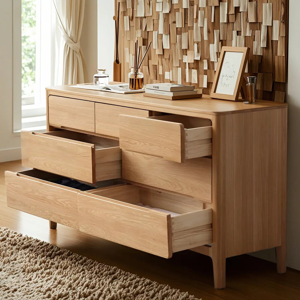 Dresser Doppju Tradizzjonali tal-Injam tal-Ballut Naturali għall-Kamra tas-Sodda