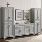 Set da 3 pezzi Tara di credenza e dispensa effetto usurato - Crosley