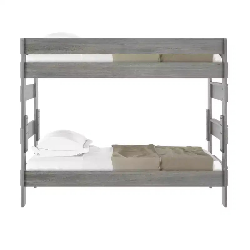 Plank+Beam Etagenbett aus Massivholz im Landhausstil, Twin über Twin, für Erwachsene