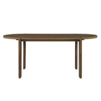 7-delige ovale eetkamertafelset voor 6 personen, grote familiekeukentafel van 71 inch met 6 gevoerde eetkamerstoelen, walnoot - Christopher Knight Home