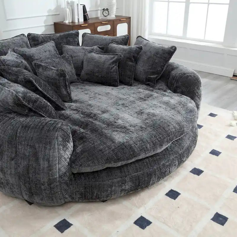 Comodo divano letto matrimoniale a panetto, divano letto oversize con braccioli