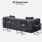 80.7 5-in-1 Convertible Sleeper Sofa Bed 鈥?Corduroy, 1200 lbs, No Assembly