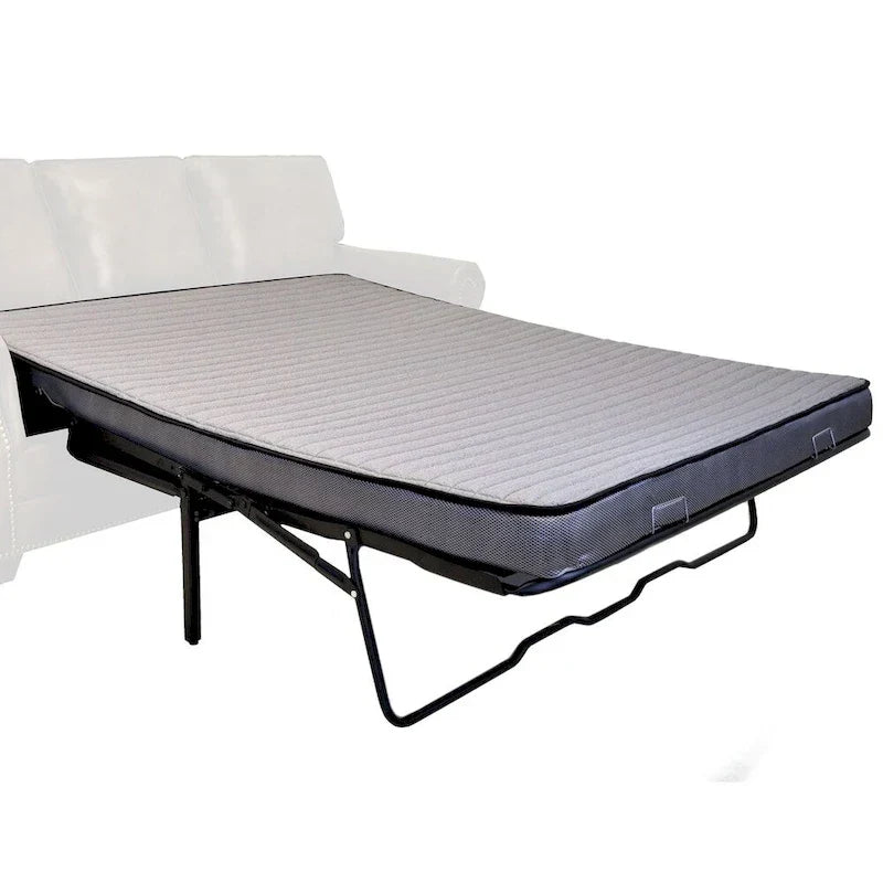 Rustiekbruine slaapbank met Rancho-buckskinbekleding - 37 x 86 x 40