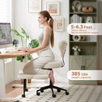 Pinmoco ergonomska uredska stolica s prekriženim nogama, podesiva meditacijska stolica, okretanje za 360°, lumbalna potpora, radna i uredska stolica, ADHD stolica