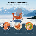 Polytrends Laguna Adirondack stolica za vanjsku terasu, otporna na izbljeđivanje i sve vremenske uvjete, sklopiva