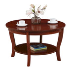 Convenience Concepts American Heritage runder Couchtisch mit Ablage