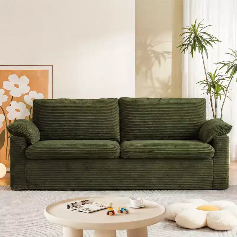 Sufan loveseat Dyonery 86 Cloud, sedil fond u mħaded wesgħin għall-dirgħajn, qafas b'saħħtu, disinn ergonomiku li jieħu n-nifs