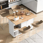 Isola da cucina con piano di lavoro pieghevole, carrello portaoggetti da cucina con ripiano estraibile, portasciugamani e cassetto, ruote girevoli
