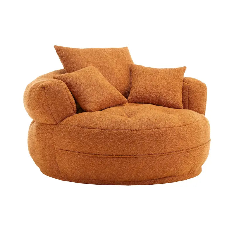 Poltrona relax rotonda – bianca/blu/grigia/gialla/arancione/rosa scuro/blu navy/verde, posto singolo e matrimoniale