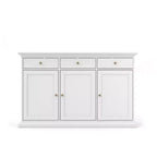 Tvilum, credenza con 3 ante e 3 cassetti, bianca