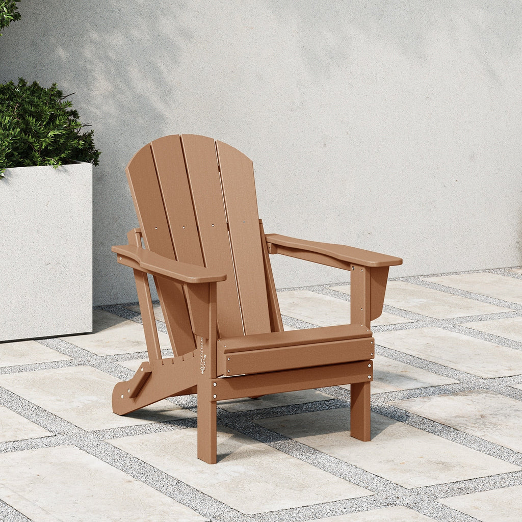Polytrends Laguna Adirondack stolica za vanjsku terasu, otporna na izbljeđivanje i sve vremenske uvjete, sklopiva
