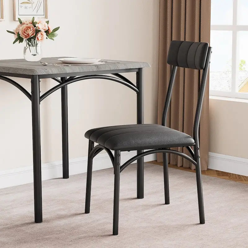 Set blagovaonskog stola za 2 osobe, kuhinjski stol s tapeciranim stolicama za 2 osobe