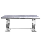 Mejda moderna tal-kamra tal-ikel b’bażi f’forma ta’ U tal-metall tal-istainless steel