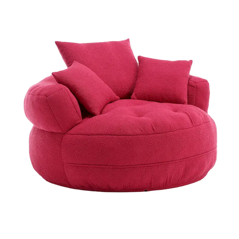 Poltrona relax rotonda – bianca/blu/grigia/gialla/arancione/rosa scuro/blu navy/verde, posto singolo e matrimoniale