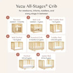 Babyletto Yuzu 8-in-1 Convertible Crib with All-Stages Conversion Kits
