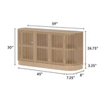 Plank+Beam Contour komoda od punog drva s 3 vrata, TV ormarić od 59 za dnevni boravak