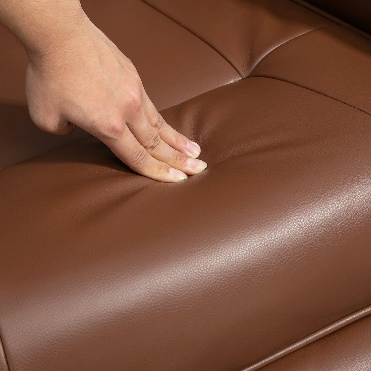 HomCom verstelbare handmatige relaxstoel van imitatieleer met draaivoet en comfortabele, ontspannende voetensteun