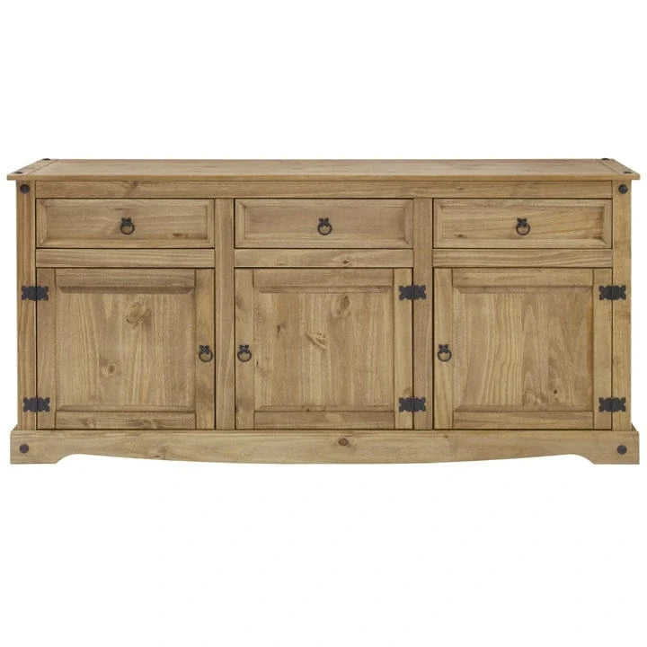 Credenza laterale rustica in legno a 6 ante - Collezione Corona