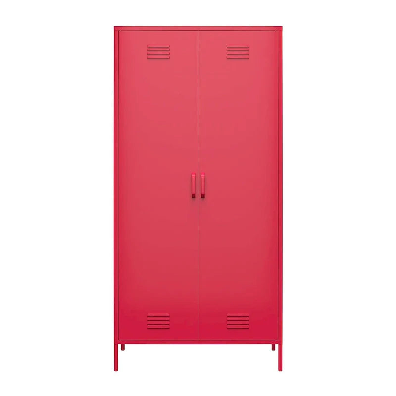 Oranger/rosa, hoher Metallspind mit 2 Türen, für 1 Person