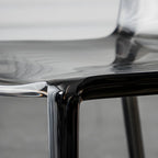 Amber Acrylic Armless Low Back Dining Chair