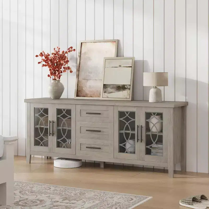 TV-meubels met opbergladen, entertainmentcenter, TV-consoletafel voor woonkamer of slaapkamer, opbergkast