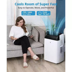 Condizionatore portatile da 14000 BTU, unità AC 3-in-1 per ambienti fino a 750 piedi quadrati con deumidificatore