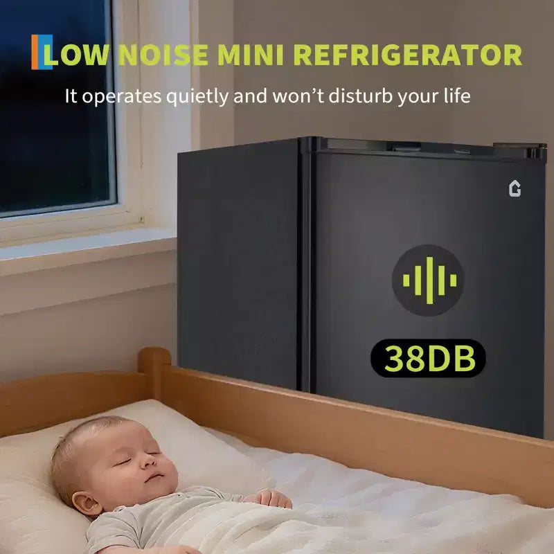 Mini-Kühlschrank mit Gefrierfach, 4,5 Cu.Ft., Kompaktkühlschrank mit reversibler Tür, verstellbarem Thermostat und energieeffizientem Betrieb, kleiner Kühlschrank