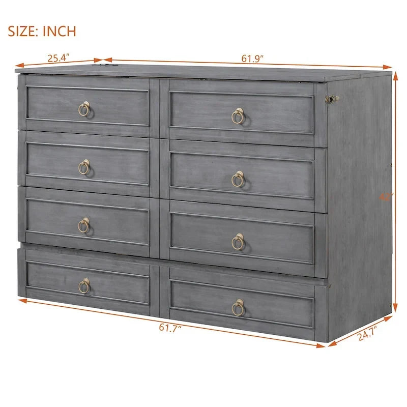 Queensize opklapbed met grote laden