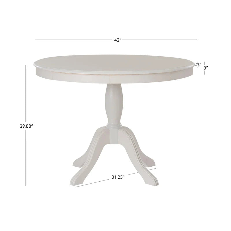 Ronde tafel met massief houten voet