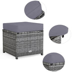 Costway 7-delige eethoek voor de patio van rotan, modulaire bank, fauteuil en voetenbank - Bekijk de details