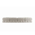 138' umbaubares modulares Ecksofa, U-förmige minimalistische Samtsofas