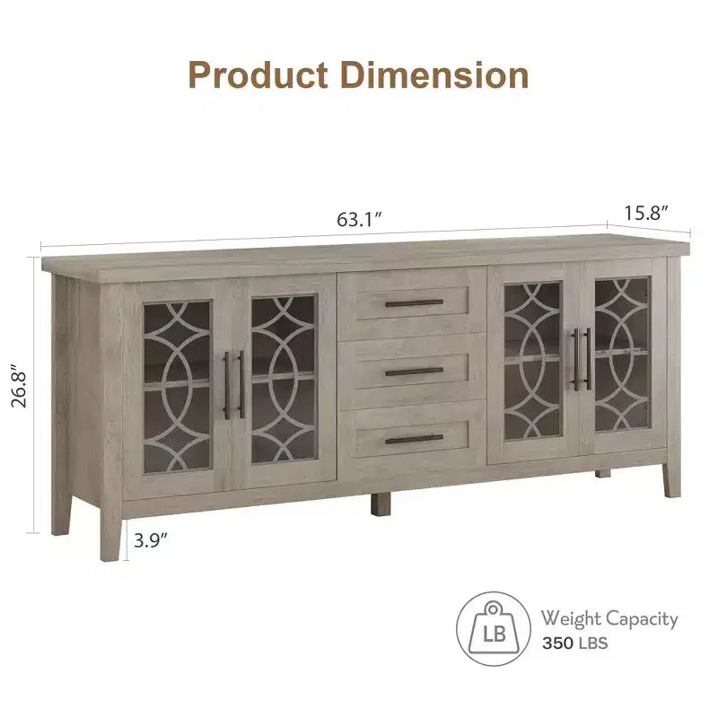 TV-meubels met opbergladen, entertainmentcenter, TV-consoletafel voor woonkamer of slaapkamer, opbergkast