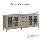 TV-meubels met opbergladen, entertainmentcenter, TV-consoletafel voor woonkamer of slaapkamer, opbergkast
