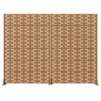 MAYEERTY Brick 01 Brown Galvanized Steel Room Divider, 72x47x16, 6-Piece Double-Sided Rustproof Privacy Screen